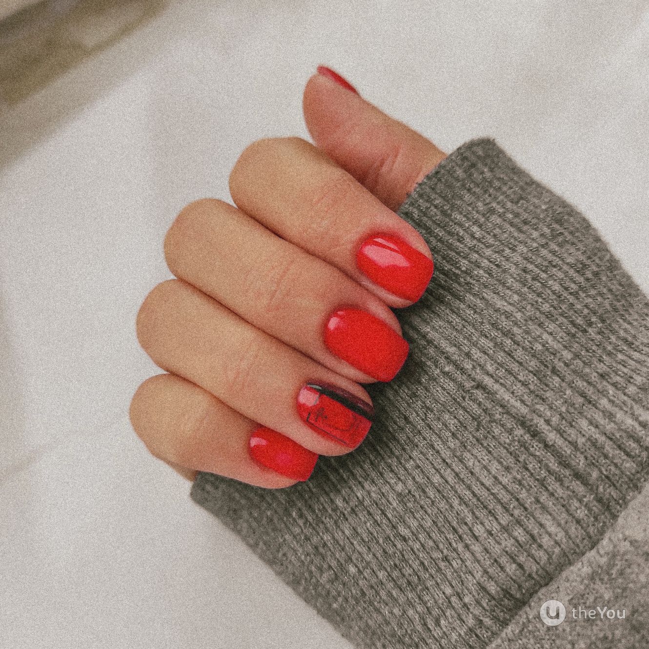 10 ideias de unha quadrada vermelha para arrasar