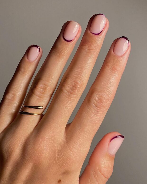 ideias de unhas redondas curtas decoradas