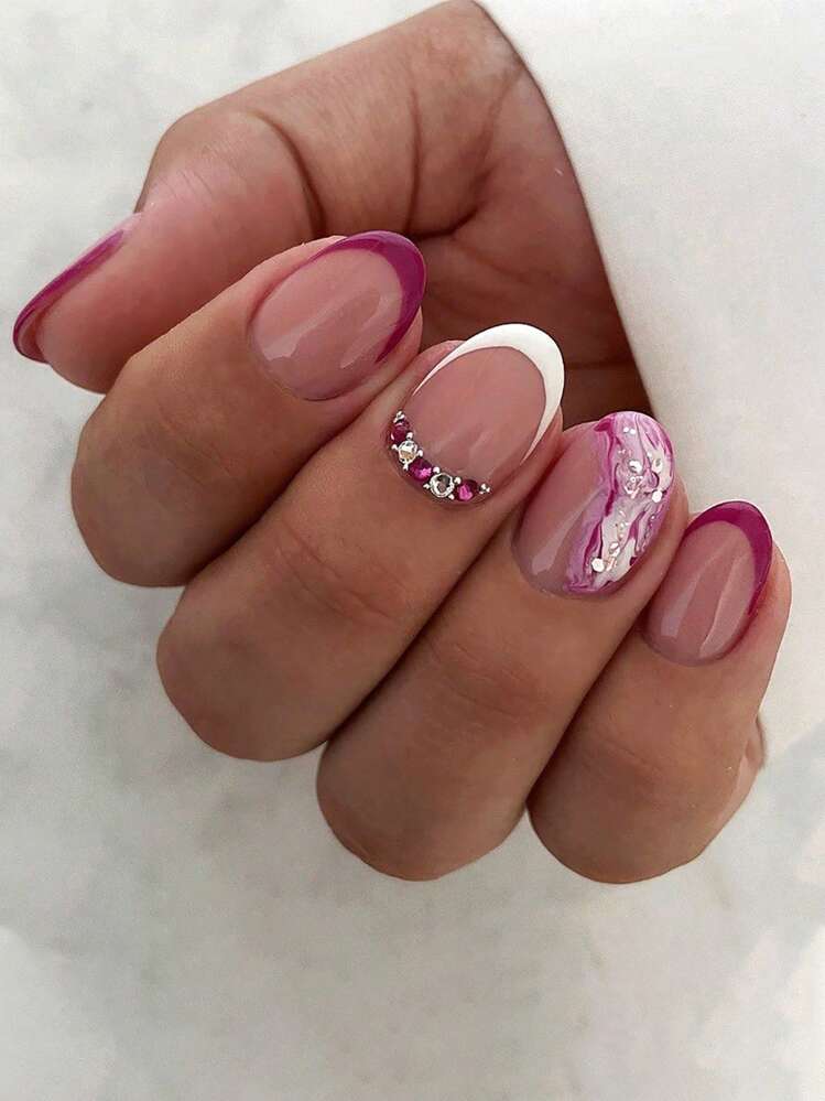 como fazer unhas redondas curtas decoradas em casa