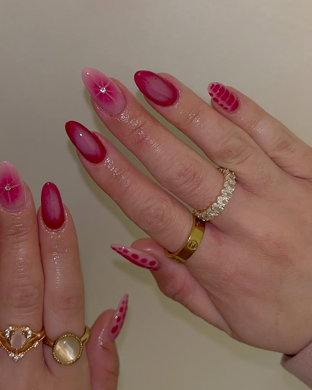 preço unha redonda rosa decorada