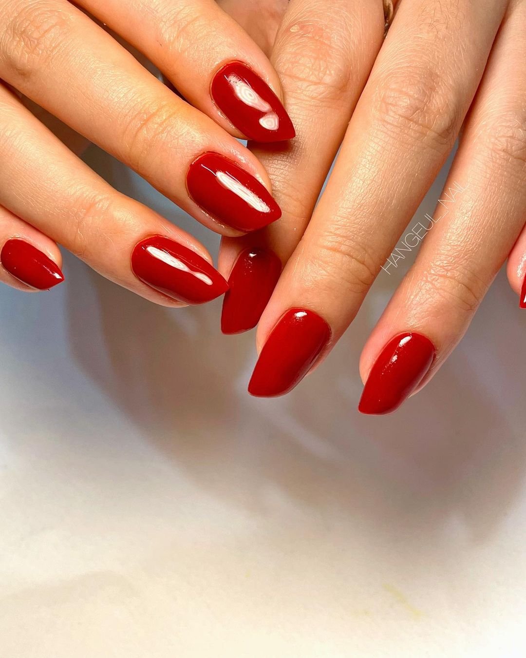 preço unhas postiças redondas vermelhas