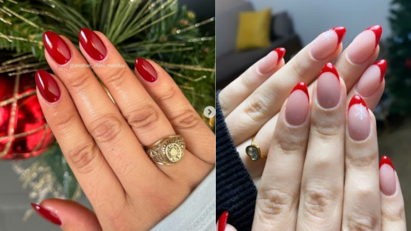 preço unhas postiças redondas vermelhas