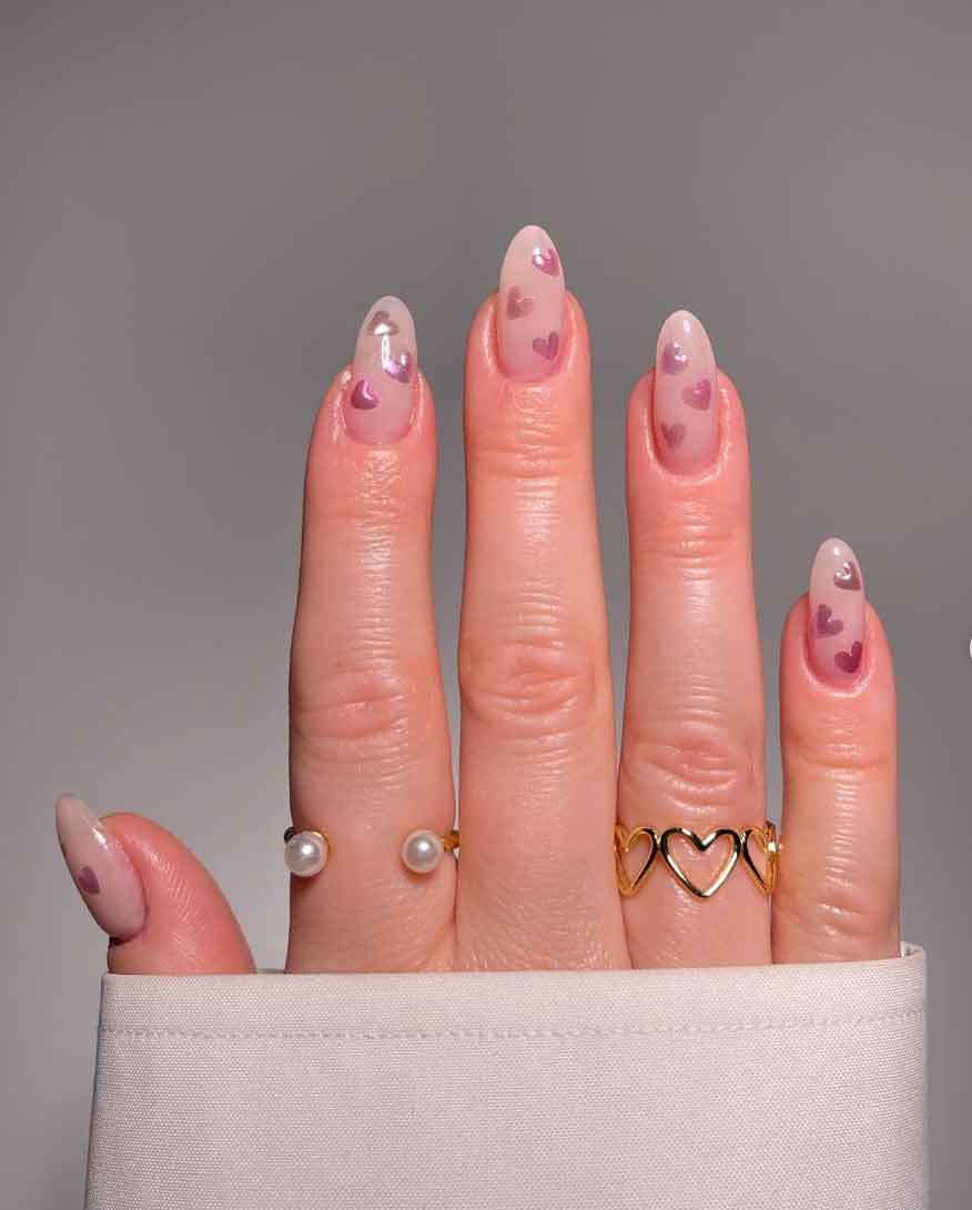 unha rosa bebe decorada que não dura