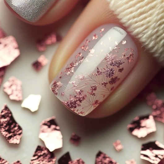 unha rose gold para dia a dia