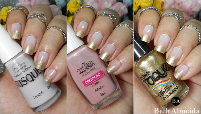 adesivo de unha rose gold