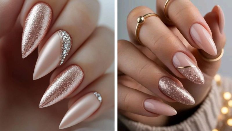 unha decorada rose gold