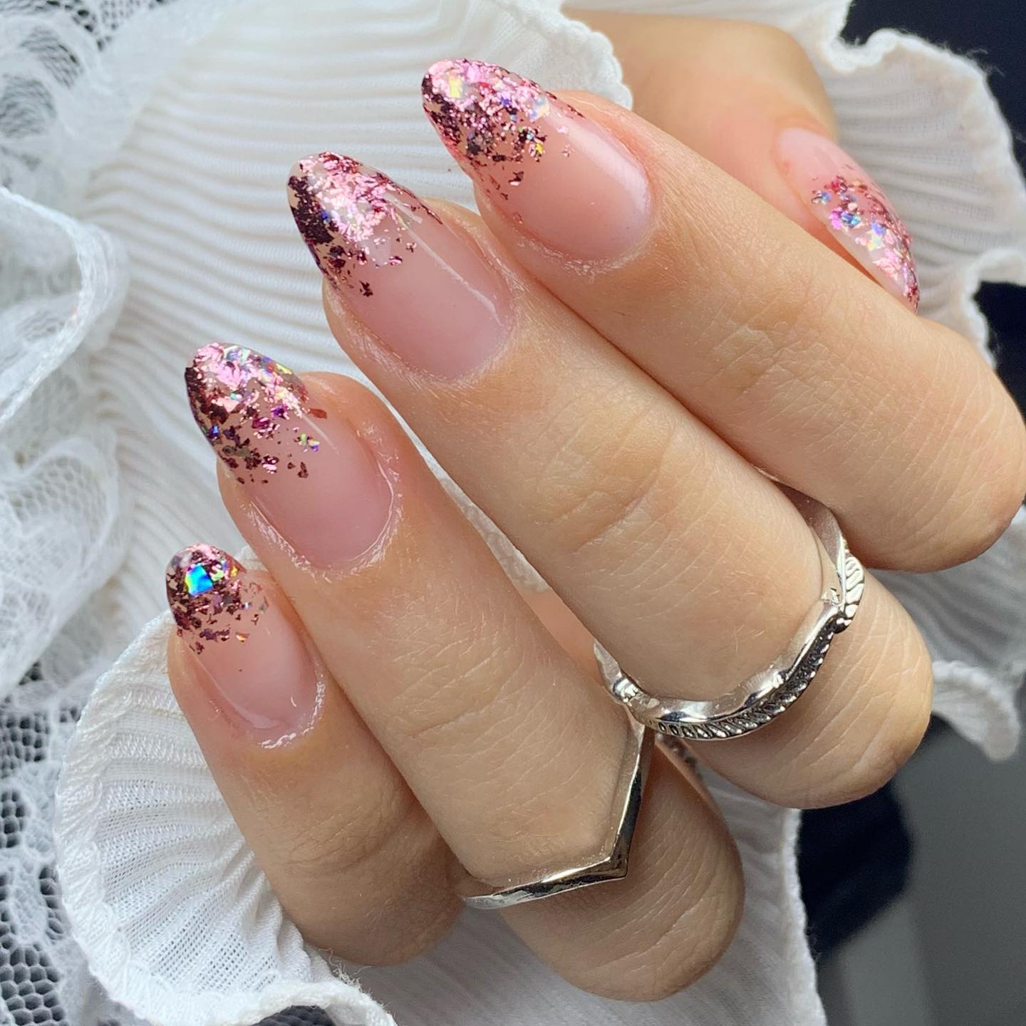 unha rose gold fosca