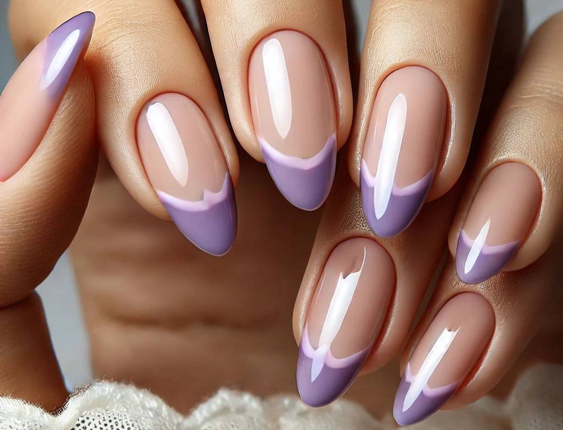 erros comuns ao fazer unhas roxas com branco