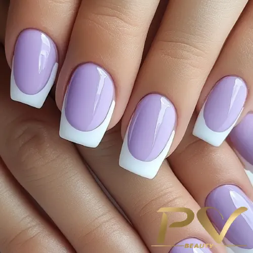 unha roxa com francesinha vs unha lilás com francesinha