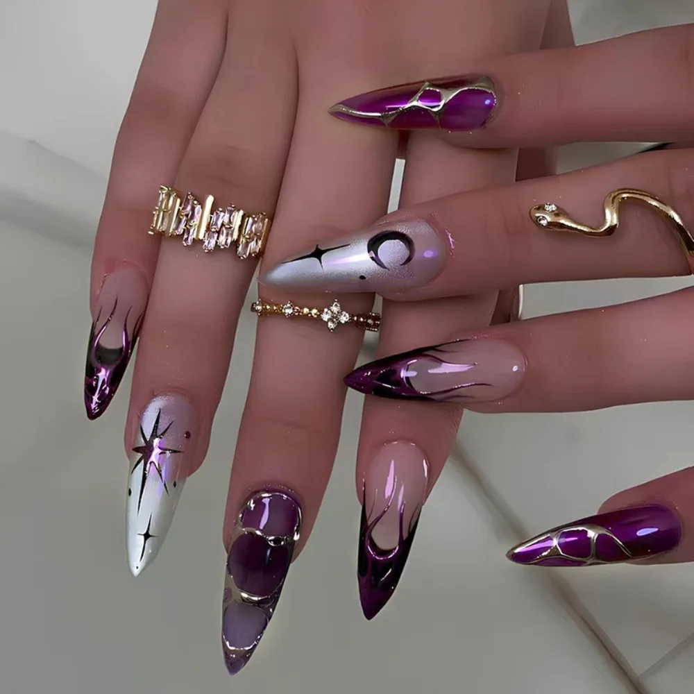 Unhas Stiletto Decoradas