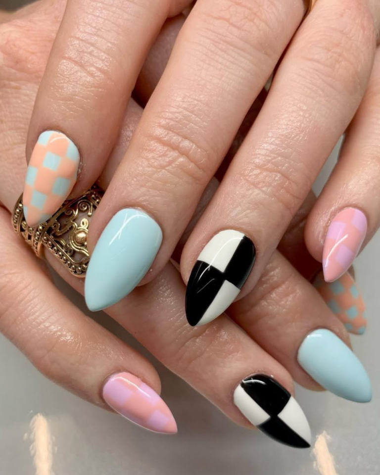 50 ideias de unha stiletto curta decorada para 2026