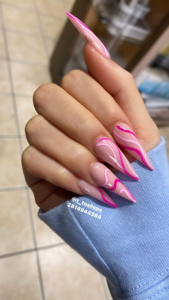 Unhas Stiletto Rosa: 10 Ideias Glamourosas para Arrasar em Qualquer Ocasião