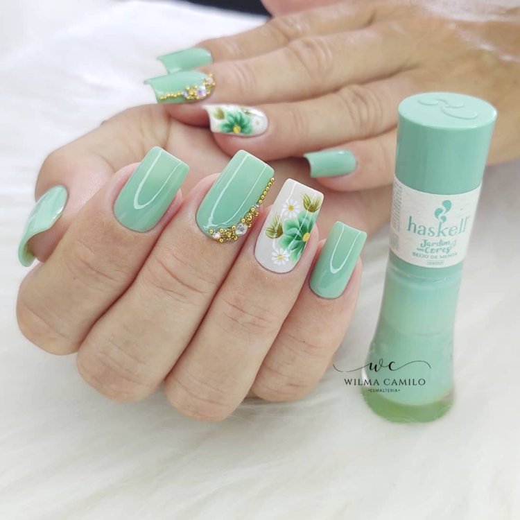 Unhas Verde Menta: 10 Ideias Delicadas para o Dia a Dia