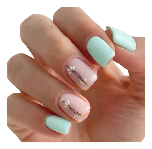 Nail Art Verde Água: Inspirações com Efeito Degradê e Marmorizado