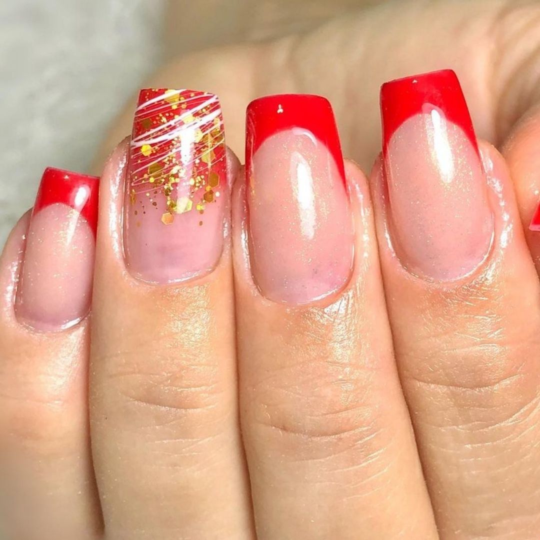 como aplicar unhas postiças francesinha vermelha