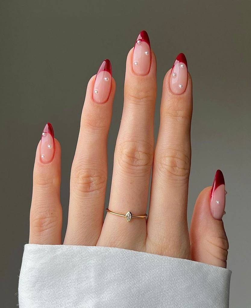 como aplicar unhas postiças francesinha vermelha