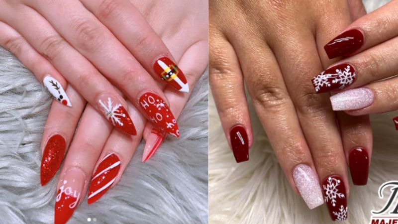 unha vermelha natal