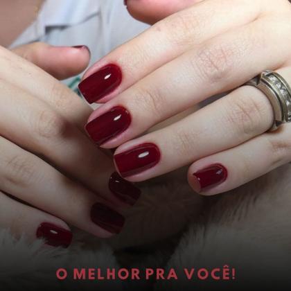 unha quadrada vermelha longa