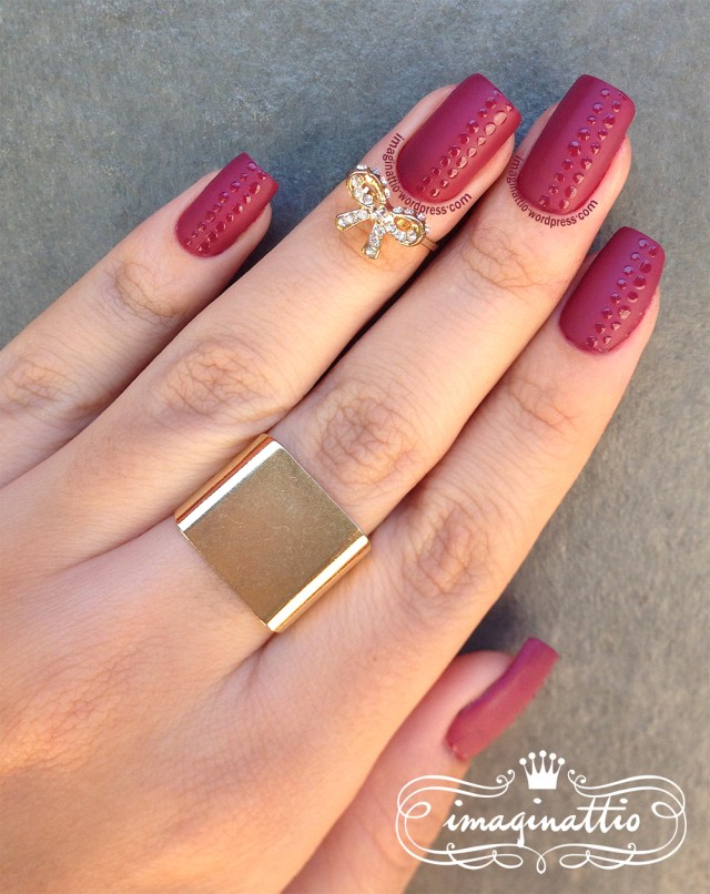 unha vinho com filha única