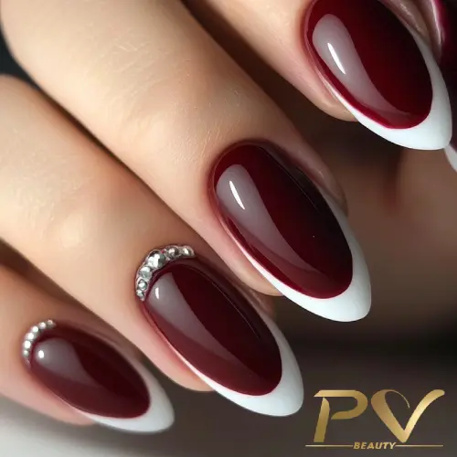 unha vinho com preto