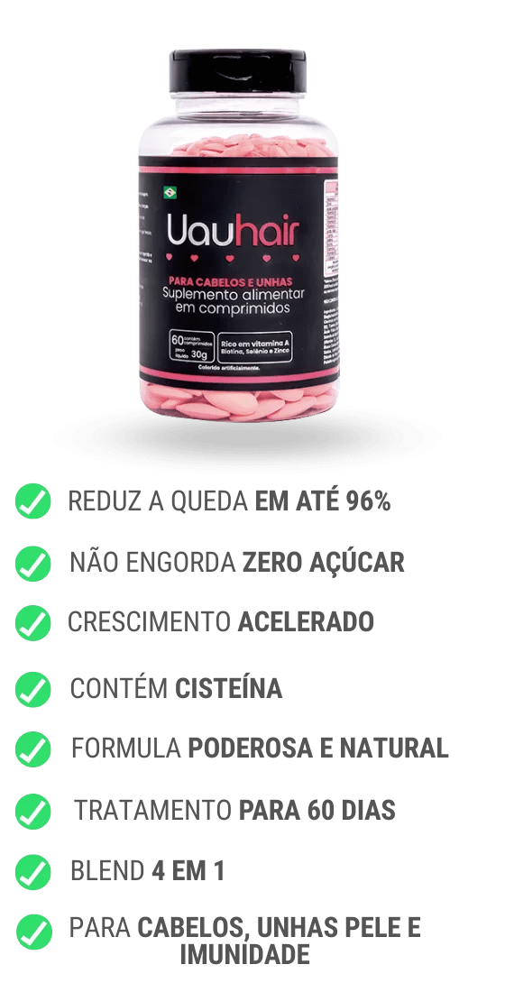 vitaminas para unhas fortes e cabelo brilhante sem engordar