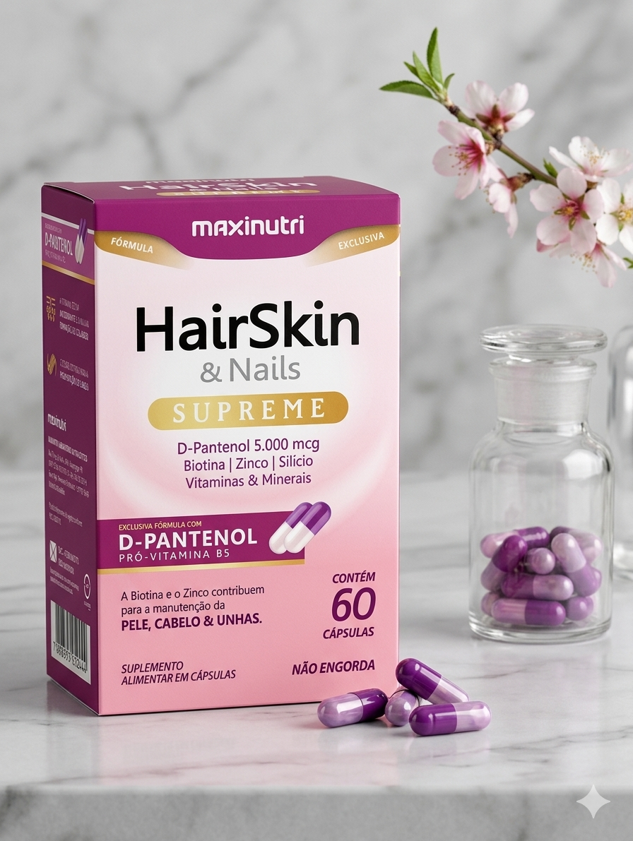 suplemento para pele radiante cabelo e unhas fortes sem calorias