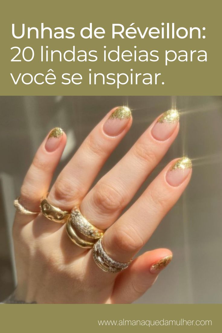 unhas claras delicadas ano novo