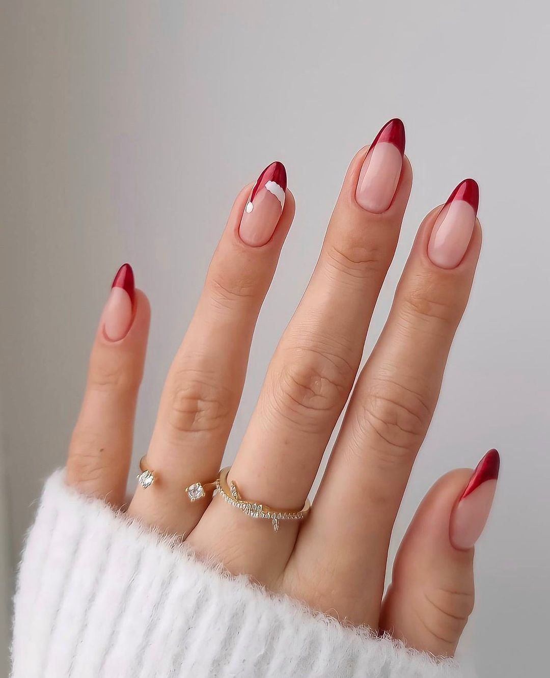ideias unhas vermelhas natal