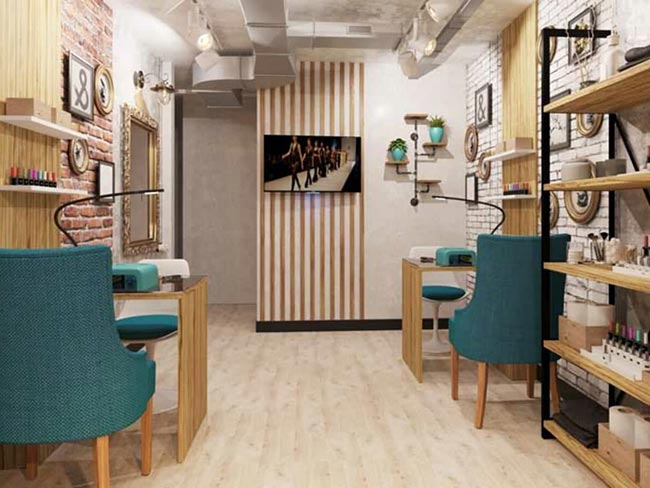 decoração luxuosa studio unha