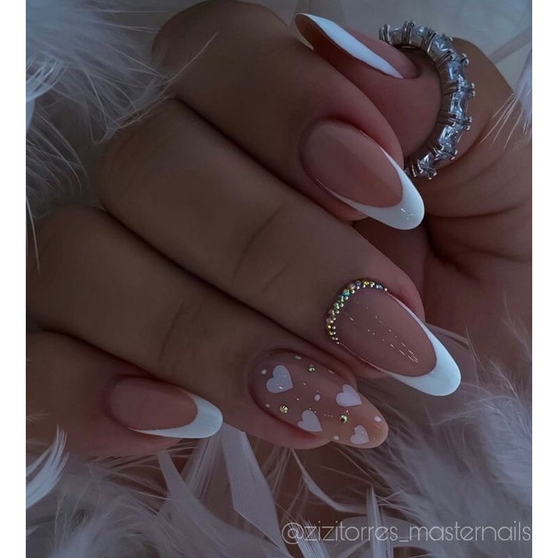 unhas de gel bailarina