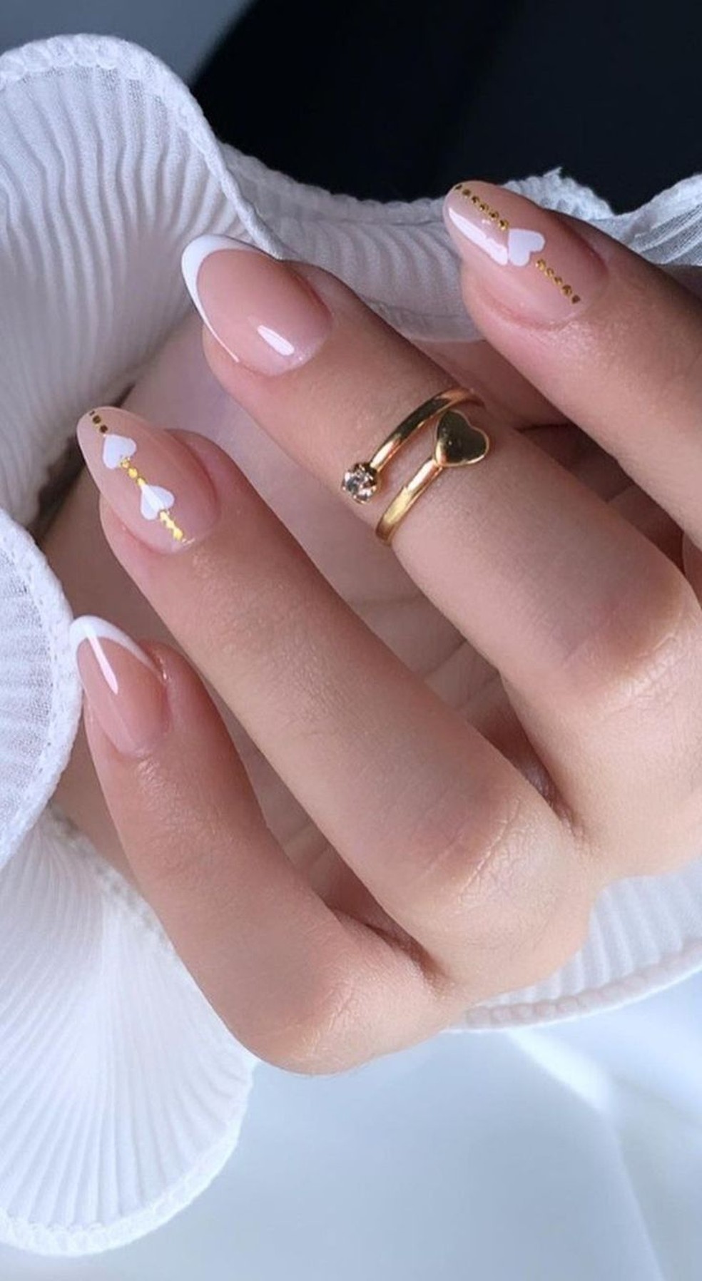 unha de gel decorada simples