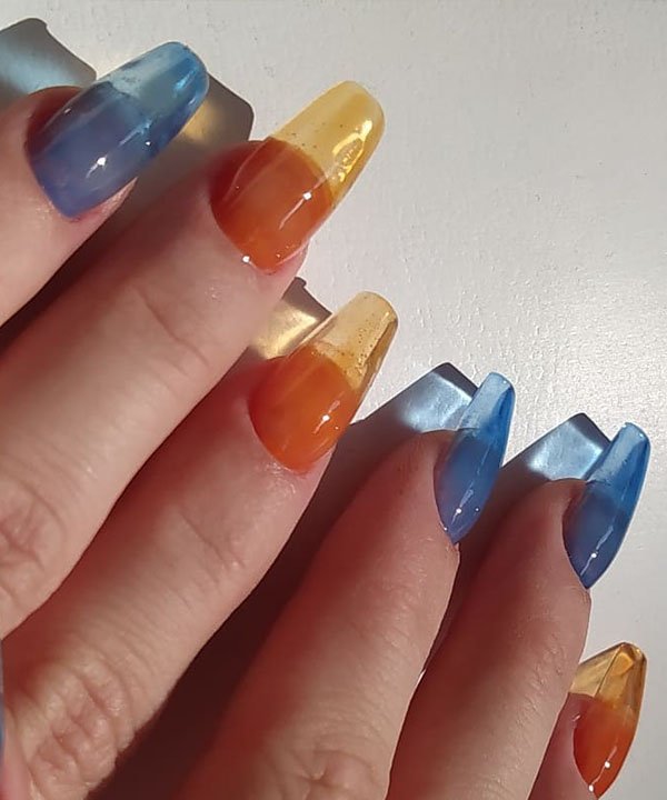 unhas postiças decoradas francesinha