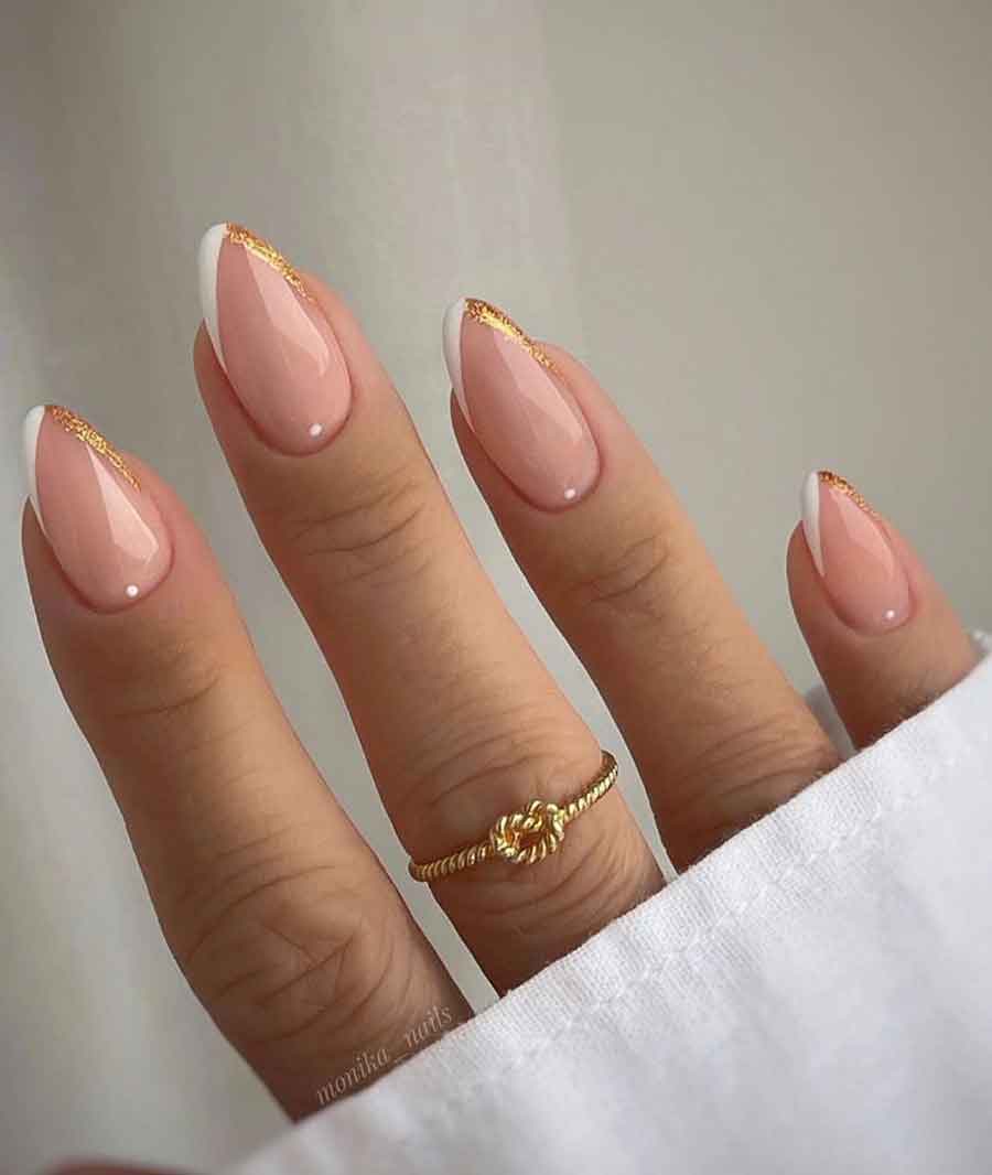 unhas com glitter ano novo