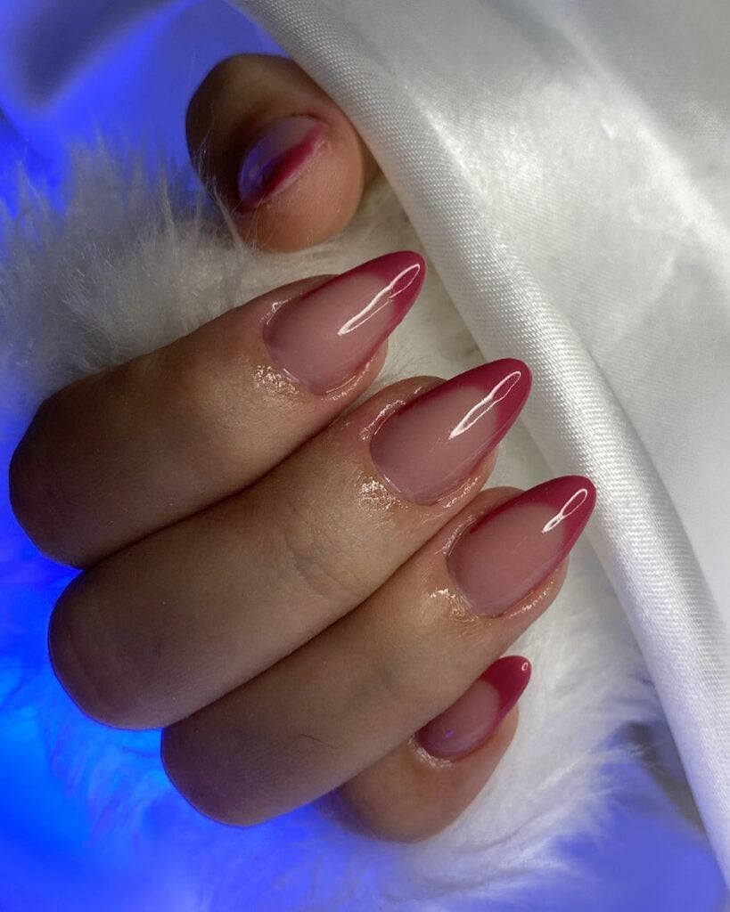 unha decorada rosa metalizada