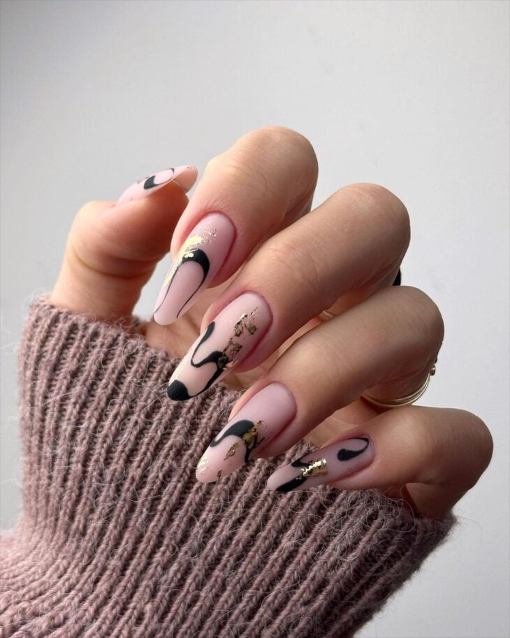 unhas curtas em gel redondas