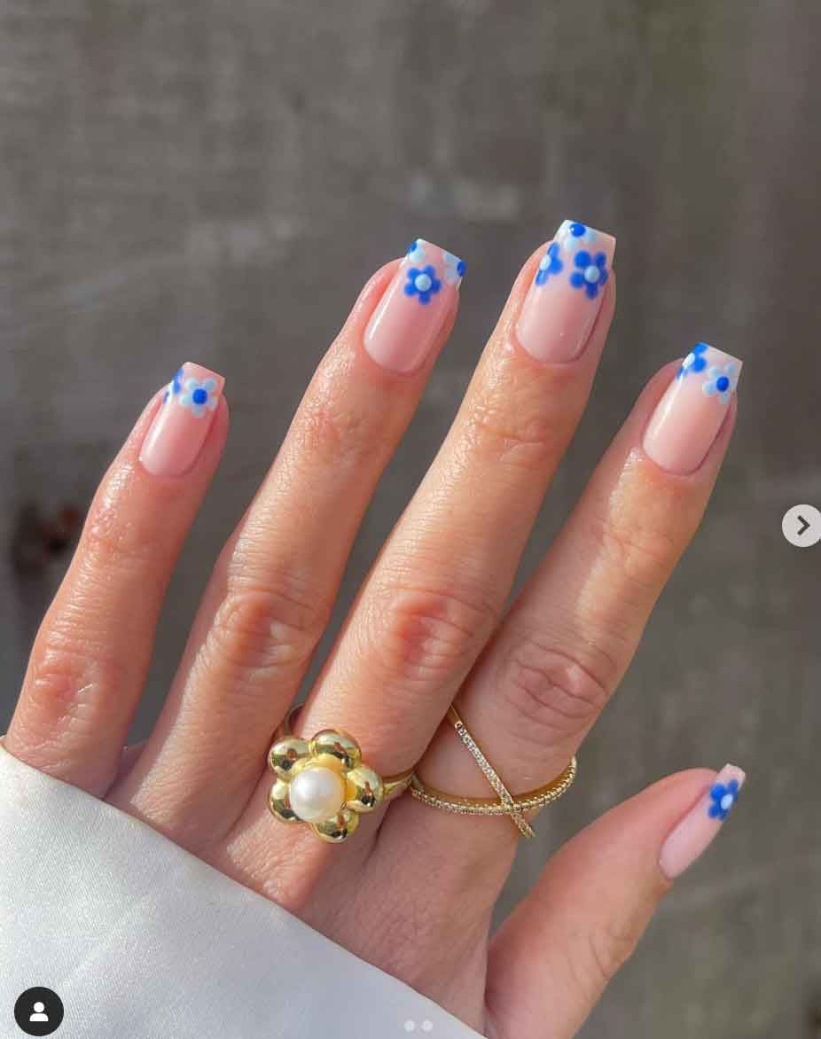 francesinha azul com glitter