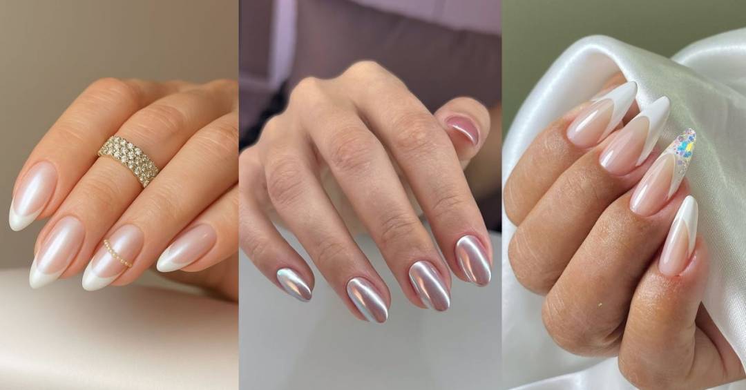 unhas com glitter para casamento