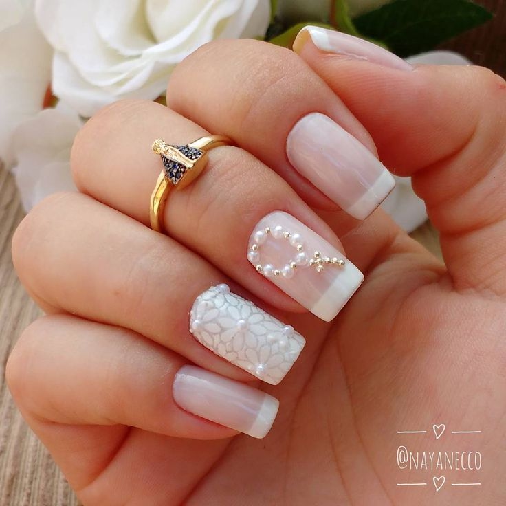 unhas com glitter para casamento