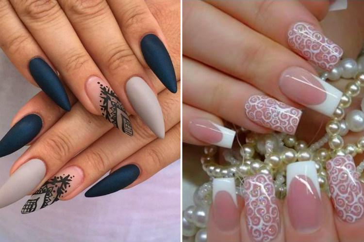 unhas decoradas pinterest florais