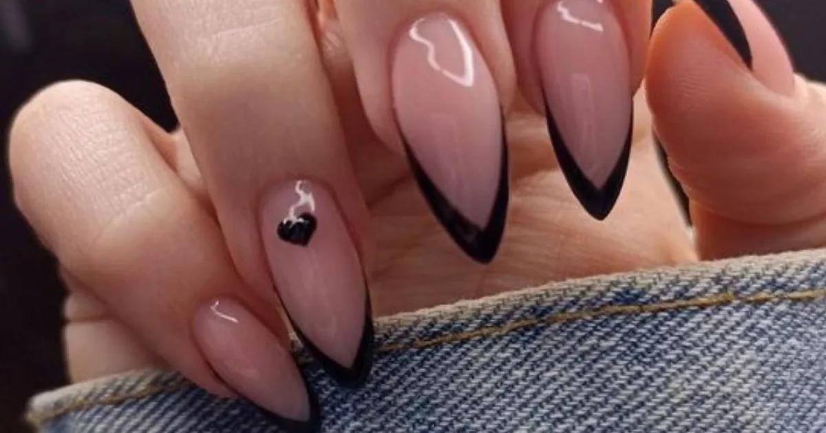nail art unha amendoada
