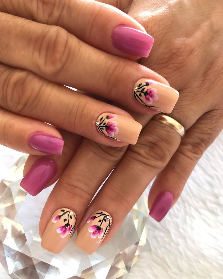 unha de gel decorada simples