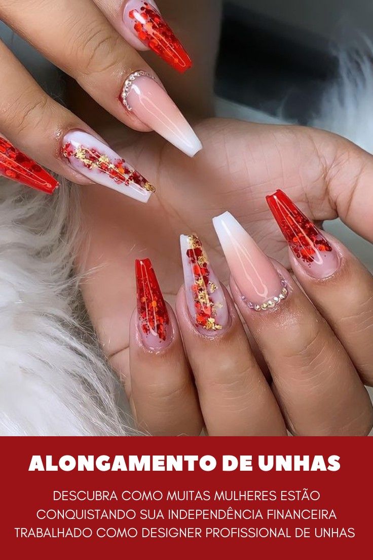 unha bailarina decorada simples