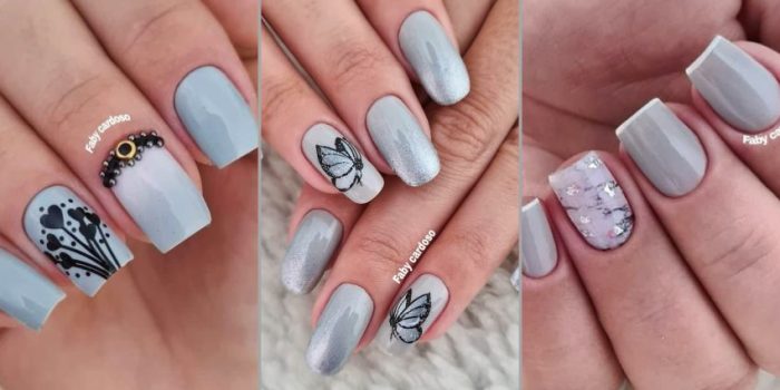 tendência unhas 2026 cinza