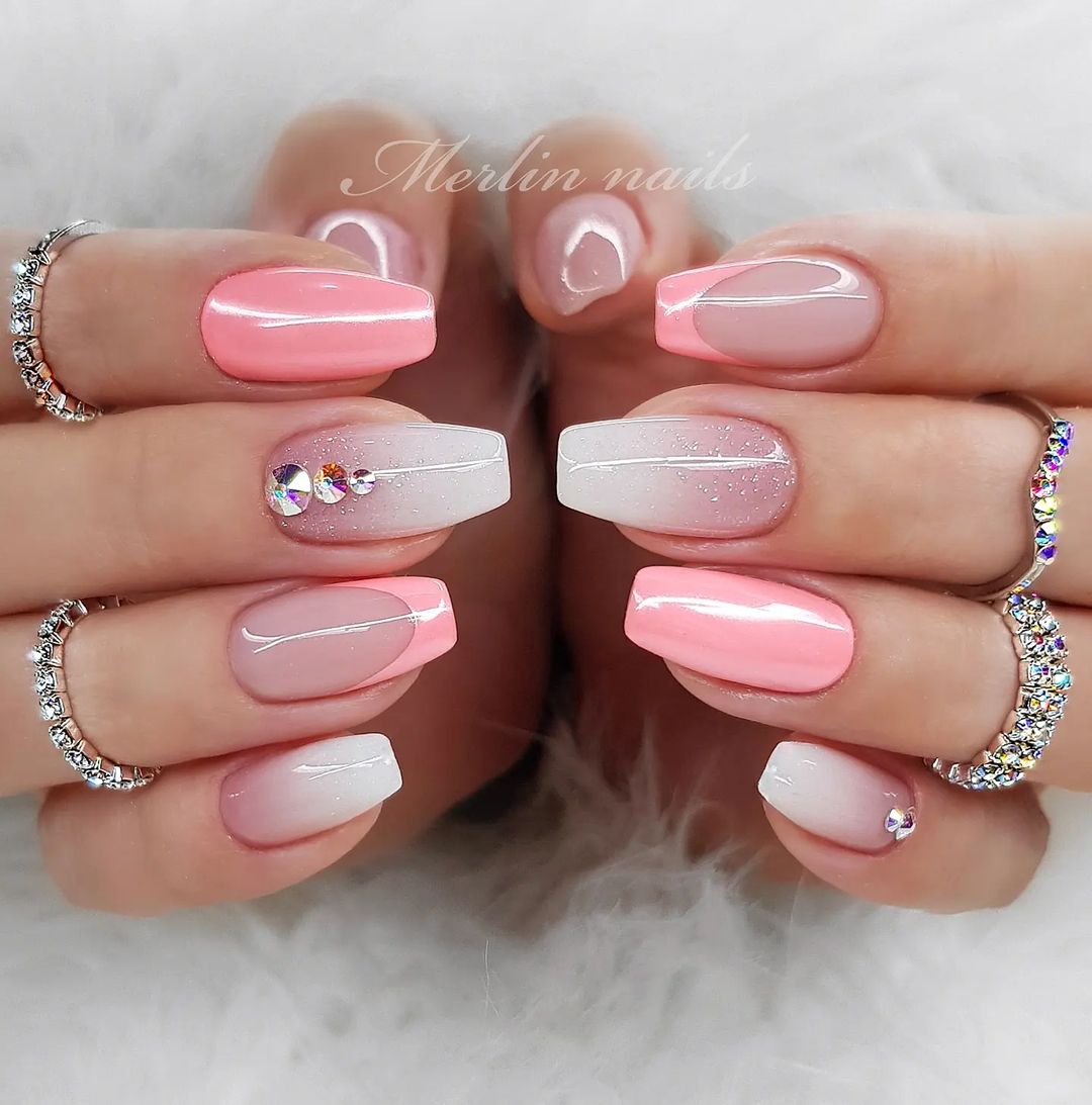 unha de gel com strass