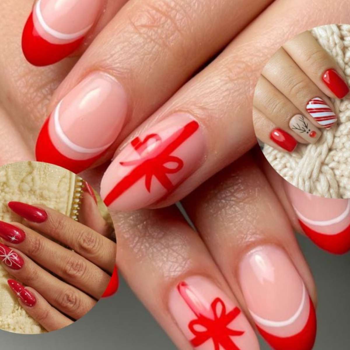 unhas de natal em gel passo a passo
