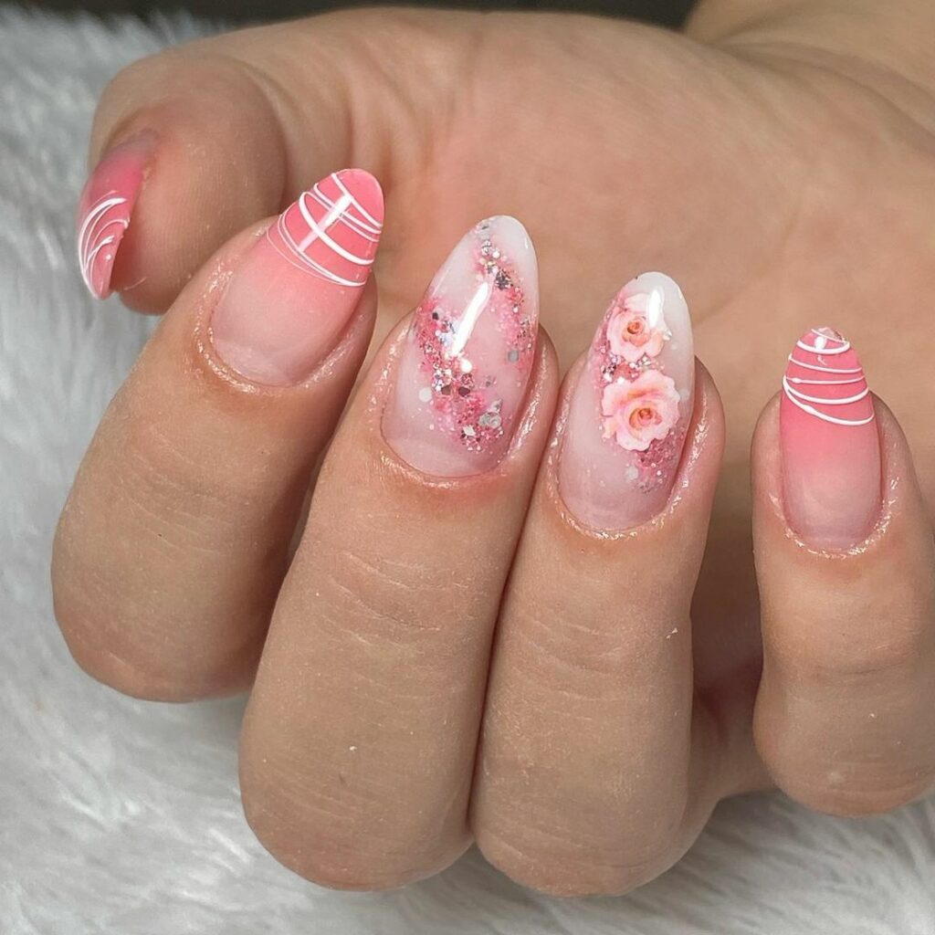 nail art amendoada minimalista