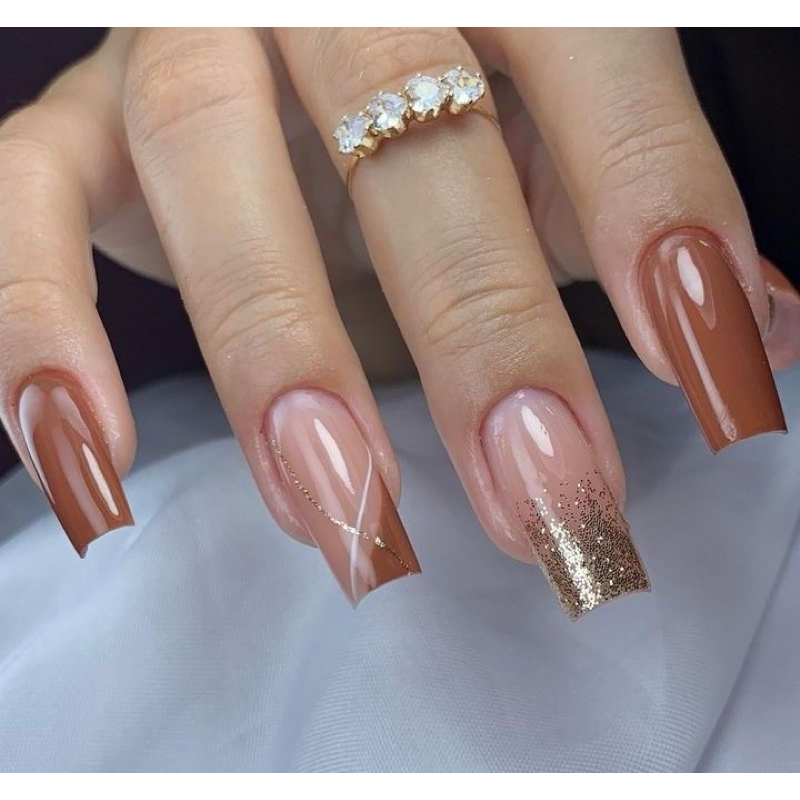 unha mocha mousse decorada