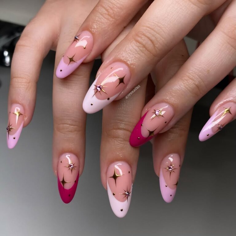 unha de gel decorada rosa fosca
