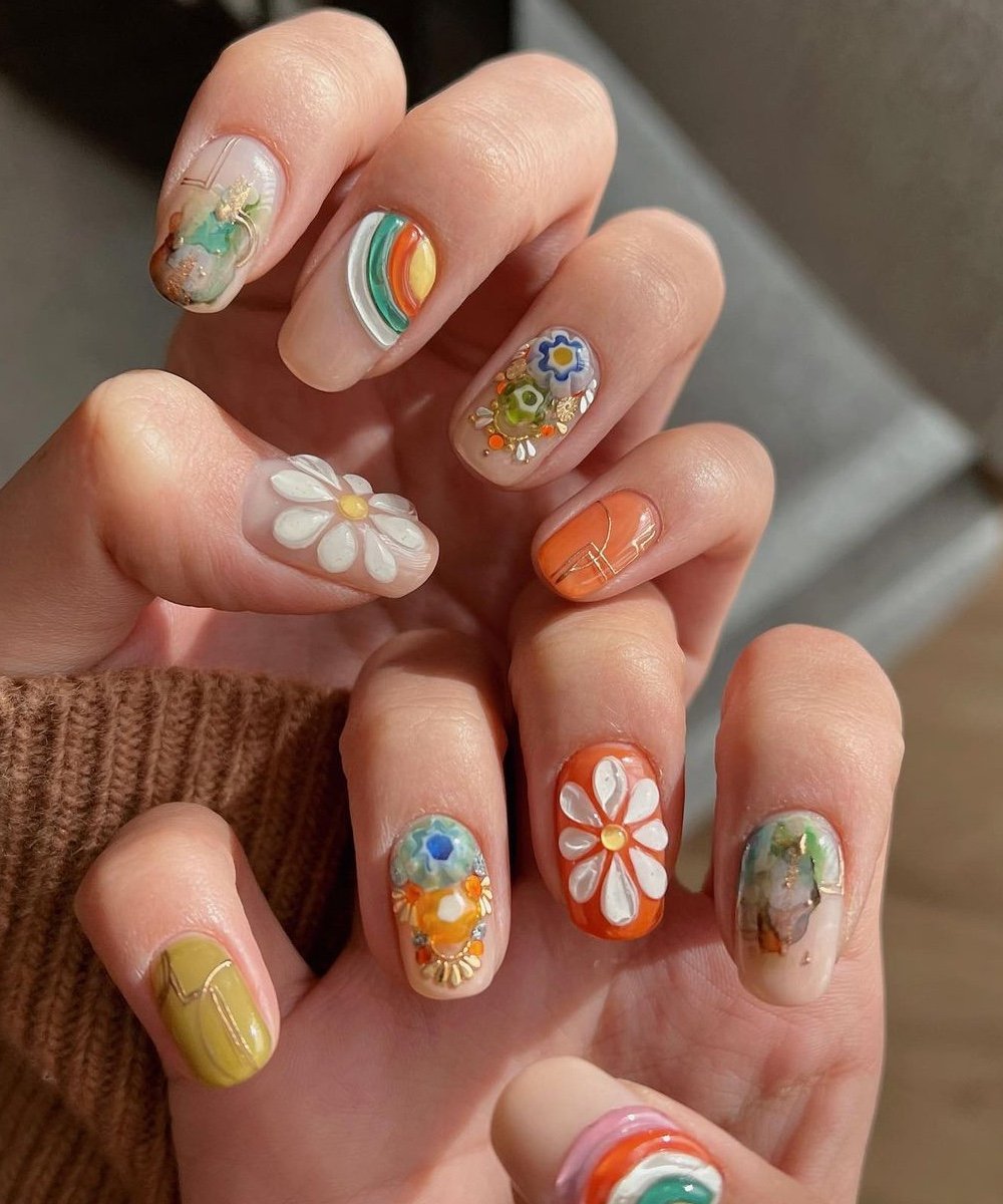 nail art DIY alto relevo