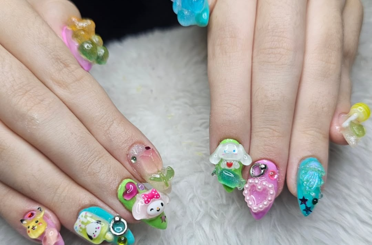 unhas com textura